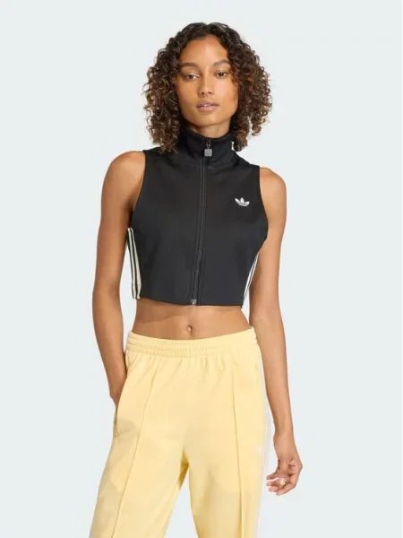 Top Adidas bez rękawów klasyczny czarny