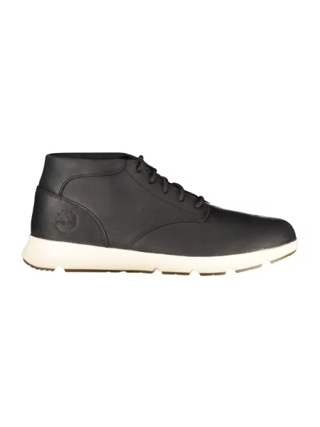 Botki Timberland skórzane w miejskim stylu czarne