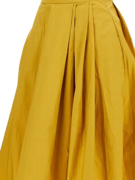 Spódnica plisowana Casey Casey do kolan żółta