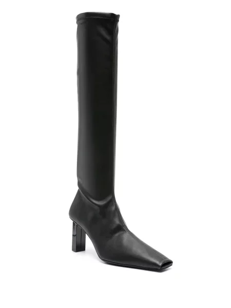 Кожени боти Courreges черно
