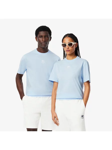 Lacoste T-Shirt Z Nadrukiem niebieska