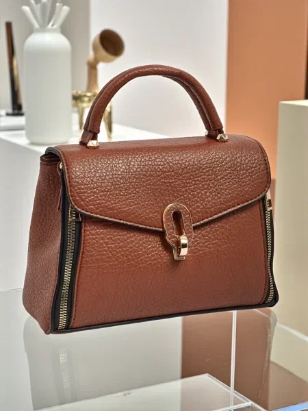 Geanta de piele Resti din piele negru