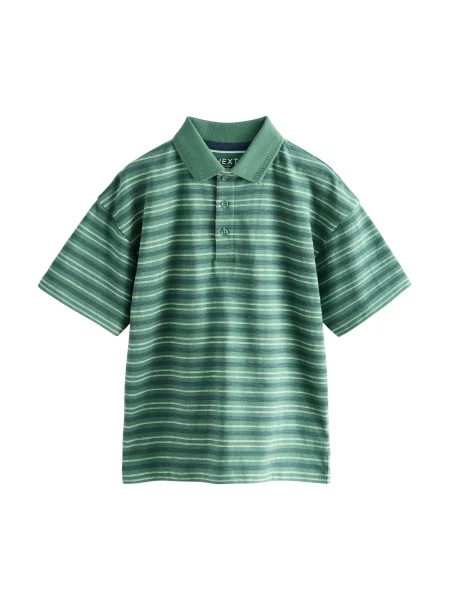 Next Tricou bleumarin / verde alb
