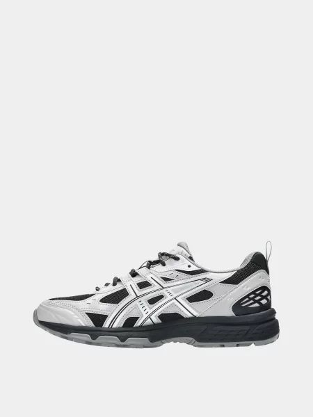 Кожаные повседневные кроссовки Asics черные