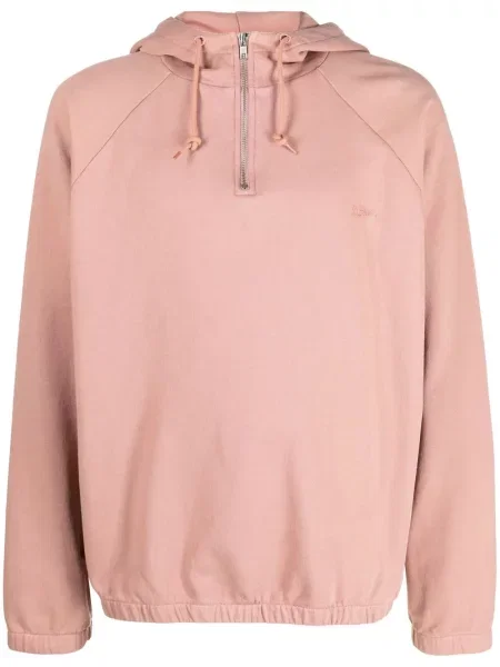Hanorac cu glugă A.p.c. de jumătate de fermoar roz