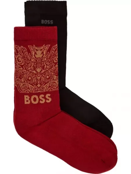 BOSS BLACK Șosete 2P QS Rib LNY CC negru