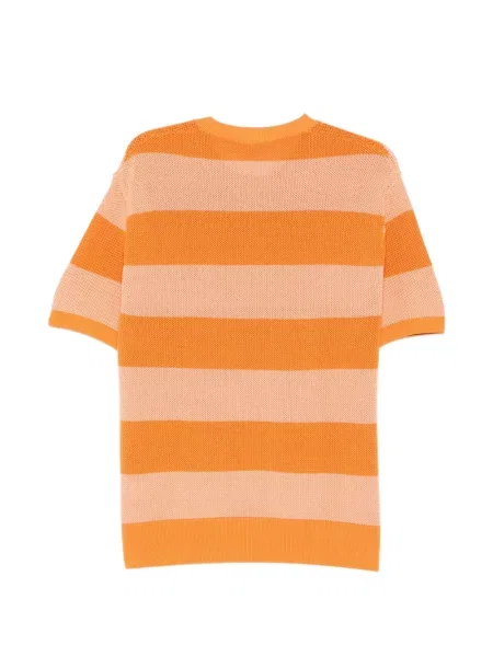 Tricou Lacoste cu dungi portocaliu