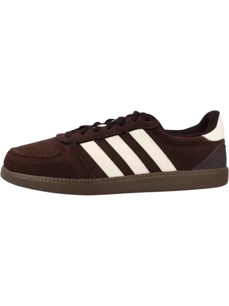 Sneakersy z naturalnej skóry z napisem z logo Adidas Sportswear brązowe