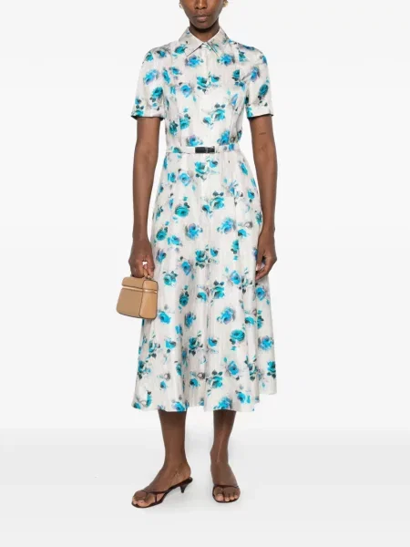 Virágos trapéz ingruha Tory Burch nyomtatás fehér