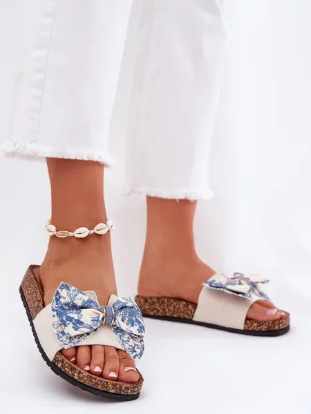 Сандали Boto с панделка на платформе синьо