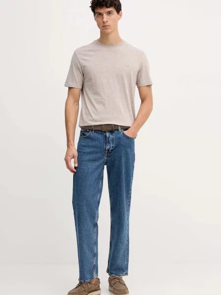 Меланжевая футболка United Colors Of Benetton бежевая