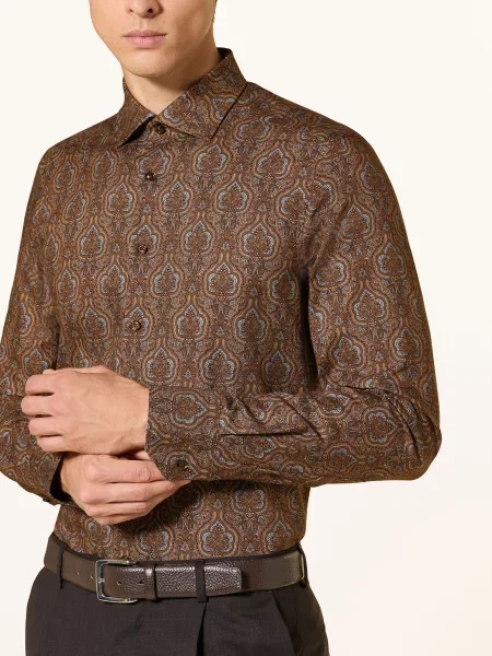 Stenströms Košile Slimline Fit hnědá / tmavě modrá