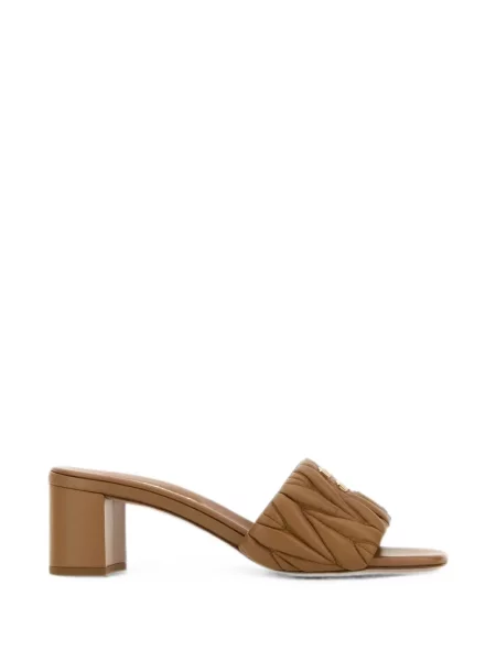 Sandale Miu Miu din piele maro