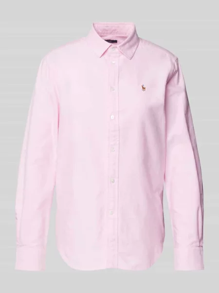 Bluzka koszulowa z wyhaftowanym logo model ‘Kendal’ Polo Ralph Lauren