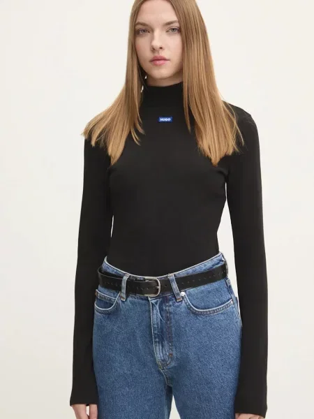 Tricou cu mânecă lungă Hugo Blue negru