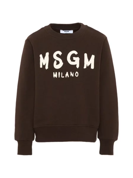 Sweter dziecięcy Msgm brązowy