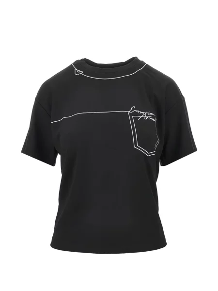 Strečové tričko Emporio Armani černé