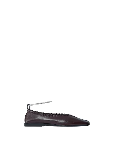 Balerinki Jil Sander brązowe
