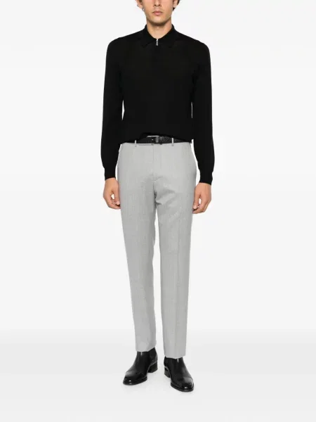 Lung tricou polo Enrico Mandelli negru