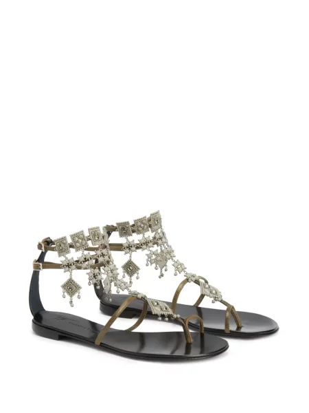 Sandale Giuseppe Zanotti din piele de căprioară verde