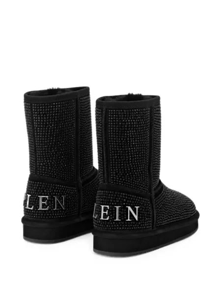 Botine Philipp Plein din piele de căprioară negru