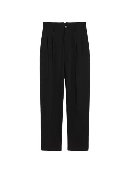 Pantaloni Ami Paris de lână negru