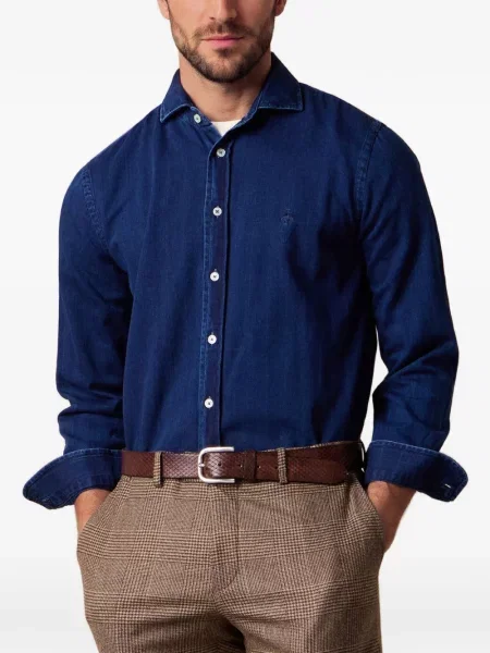 Cămașă de blugi Brooks Brothers albastru