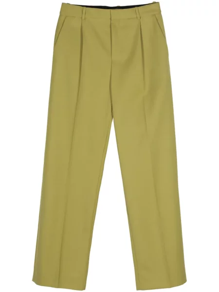 Vlněné plisované kalhoty Botter zelené