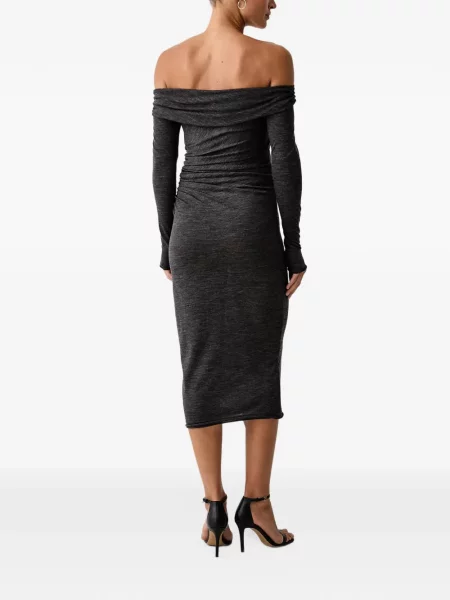 Rochie midi Pinko cu volane gri