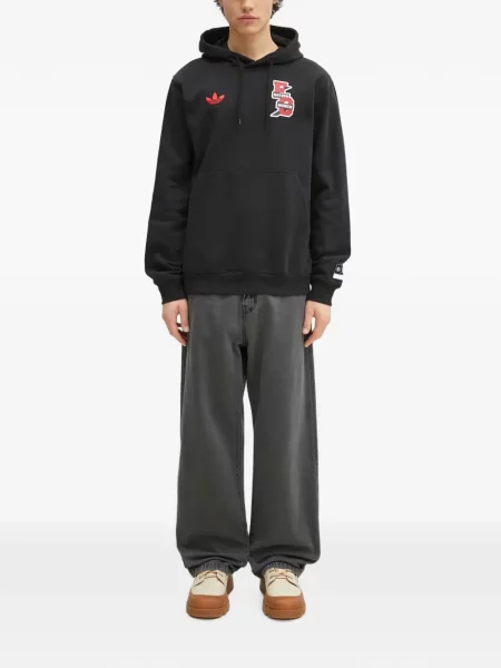 Pantaloni Adidas tricotate cu autograf alergare albastru