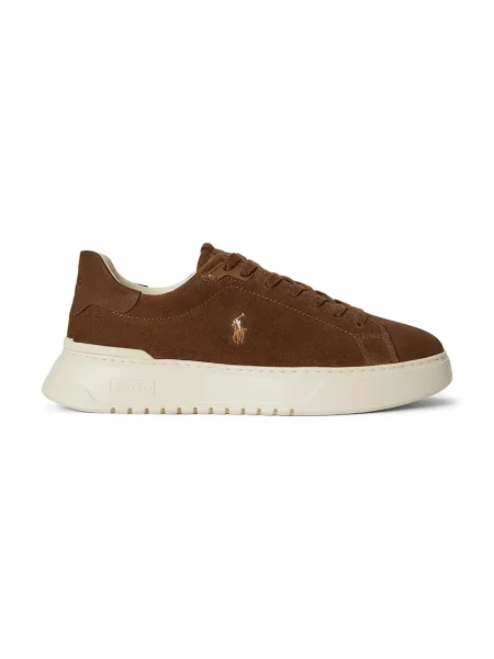 Polo Ralph Lauren Rlite Court sneakers ανδρικά σουέτ καφέ