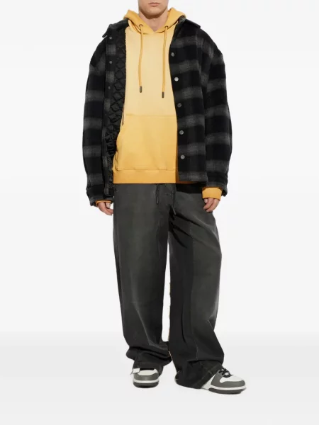 Hanorac cu glugă Off-white cu imagine alb