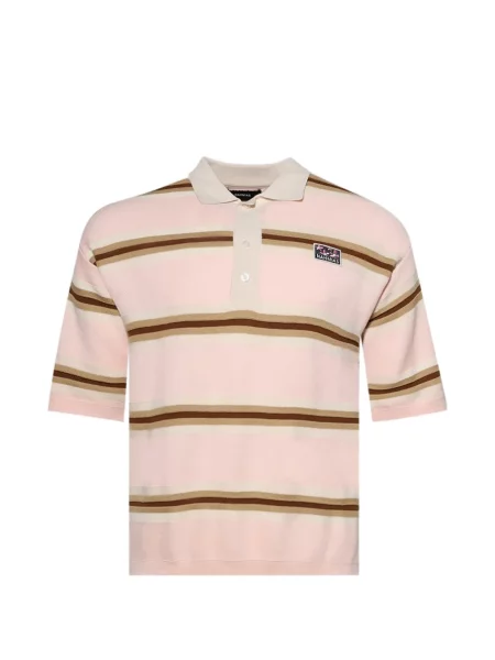 Tricou polo Nahmias cu dungi roz