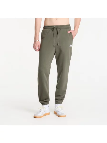 Tepláky Alpha Industries Basic Small Logo II Jogger Dark Olive XL olivový