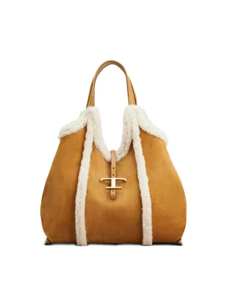 Shopperka Tod's skórzana brązowa