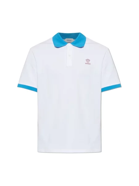 Koszulka polo Versace z logo biała