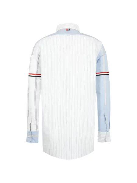 Cămașă Thom Browne din țesătură twill albastru