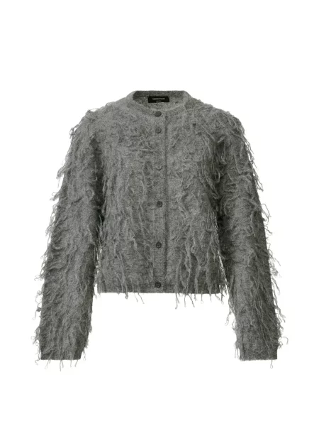 Cardigan Fabiana Filippi cu franjuri tricotate gri