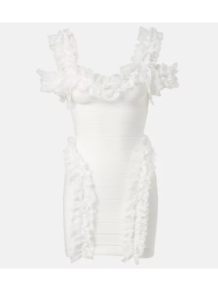 Rochie Self-portrait din dantelă alb