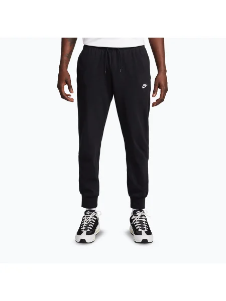 Pantaloni pentru bărbați Nike Club Knit black/white alb