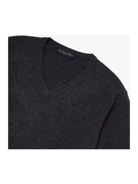 Sweter Brooks Brothers z kaszmiru szary