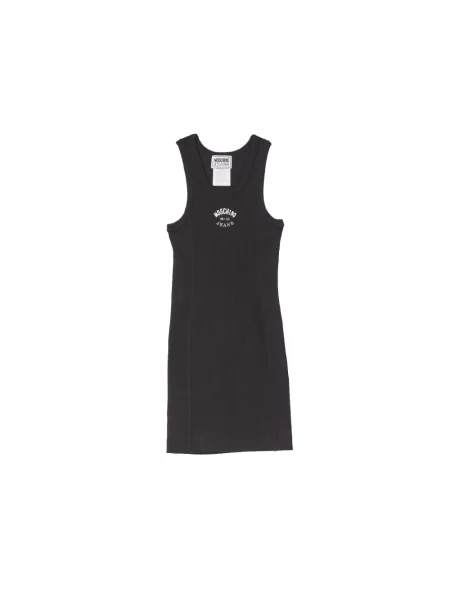 Sukienka Moschino z logo czarna
