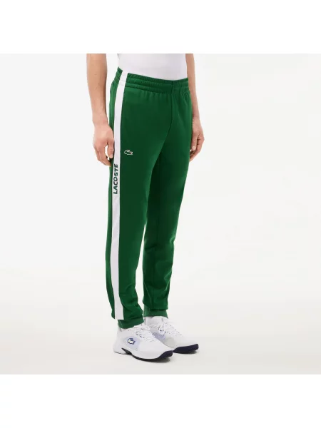 Lacoste Spodnie Dresowe Z Nadrukiem Regular Fit zielone