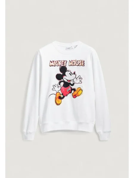Desigual Bluză Avery Mickey Écru alb