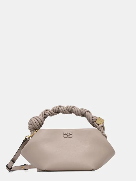 GANNI torebka beżowy szara