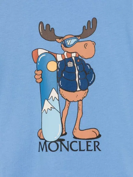 Koszulka dziecięca Moncler Enfant niebieska