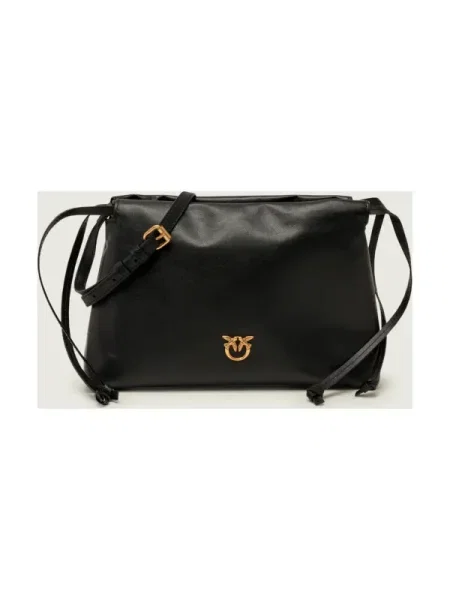Geanta de piele Pinko negru