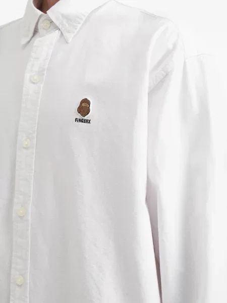Cămașă Fingercroxx cu broderie alb