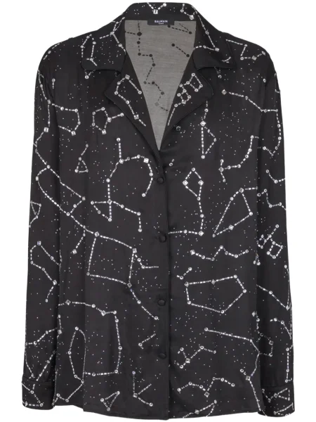 Košulja Balmain s vezom crna