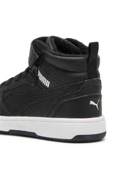 Дитячі Кеди високі PUMA Rebound V6 Mid Wtr Ac+ps комбінований верх чорний